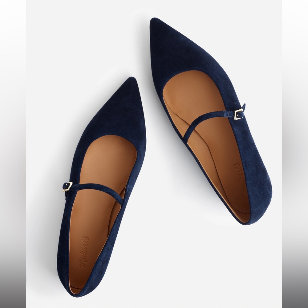 The Elsie Mary Jane Flat in Deep Indigo